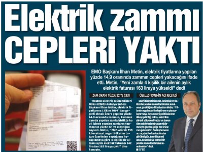 ELEKTRİK ZAMMI CEPLERİ YAKTI (HÜRSES ANTALYA - 03.10.2019)