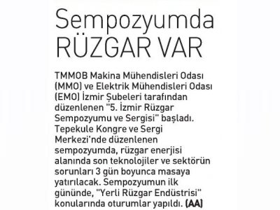 SEMPOZYUMDA RÜZGAR VAR (EGE TELGRAF)