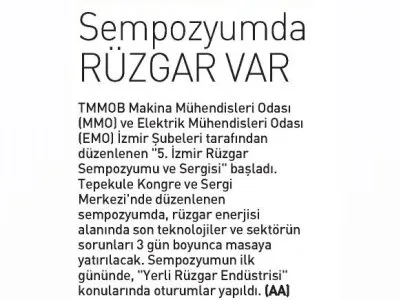 SEMPOZYUMDA RÜZGAR VAR (EGE TELGRAF)