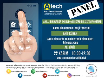 ATECH FUARINDA AKILLI BİNALARDA ENERJİ VE ELEKTRONİK SİSTEM YÖNETİMİ PANELİ DÜZENLENİYOR