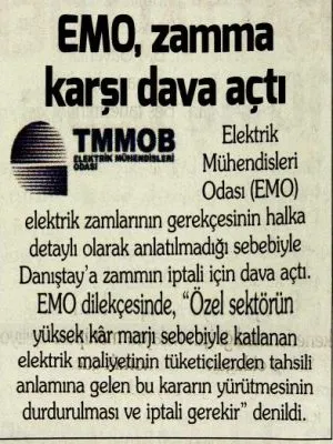 ELEKTRİK ZAMMI İPTAL EDİLSİN (KORKUSUZ)
