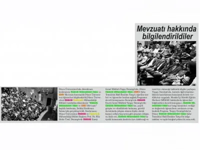 DÜZCE MANŞET: MEVZUATI HAKKINDA BİLGİLENDİRİLDİLER