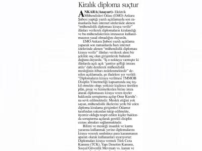EMO:KİRALIK DİPLOMA SUÇTUR (ANAYURT, 7.12.2019)