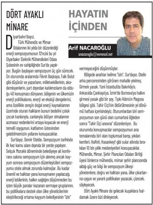 DÖRT AYAKLI MİNARE (ARİF NACAROĞLU-EVRENSEL)