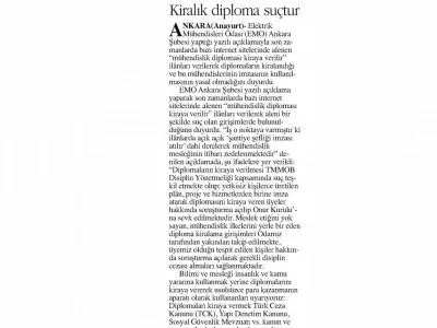 EMO:KİRALIK DİPLOMA SUÇTUR (ANAYURT, 7.12.2019)