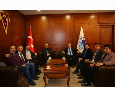 TMMOB TRABZON İL KOORDİNASYON KURULU BİLEŞENLERİ İLE YOMRA BELEDİYE BAŞKANI ZİYARET