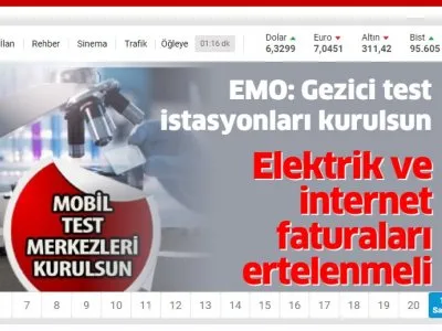 ELEKTRİK VE İNTERNET FATURALARI ERTELENMELİ  (HABERHURRİYETİ.COM)