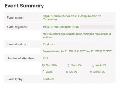 `ALÇAK GERİLİM MÜHENDİSLİK HESAPLAMALARI VE YAZILIMLARI` BAŞLIKLI WEBİNAR GERÇEKLEŞTİ