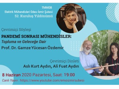 SÖYLEŞİ: PANDEMİ SONRASI MÜHENDİSLER: TOPLUMA VE GELECEĞE DAİR - <B>CANLI YAYIN KAYDI</B>