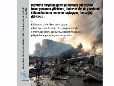 LÜBNAN HALKININ ACILARINI PAYLAŞIYORUZ