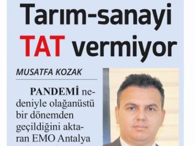 TARIM-SANAYİ TAT VERMİYOR (LİDER GAZETE - 24.09.2020)