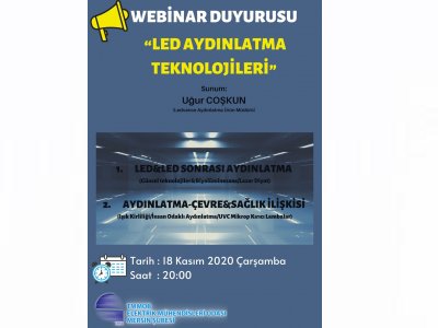 LED AYDINLATMA TEKNOLOJİLERİ EĞİTİMİ GERÇEKLEŞTİRİLECEK