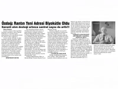 ÖZDAĞ : RANTIN YENİ ADRESİ BİYOKÜTLE OLDU (KIRKLARELİ)