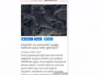 KÖYLÜLERİ VE ÇEVRECİLERİ AYAĞA KALDIRAN YASA NELER GETİRİYOR? (EGENİNSESİ.COM)