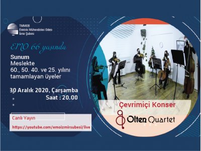 ÇEVRİMİÇİ ETKİNLİK: <B>GELENEKSEL EMO GECESİ - OLTEN QUARTET KONSERİ</B>
