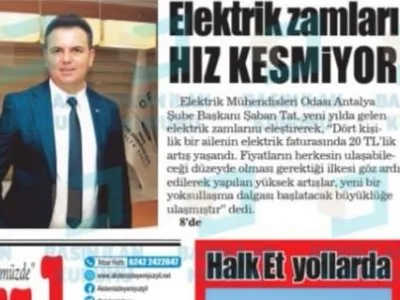 ELEKTRİKTE ZAMLAR HIZ KESMİYOR (AKDENİZ`DE YENİ YÜZYIL-05.01.2021)