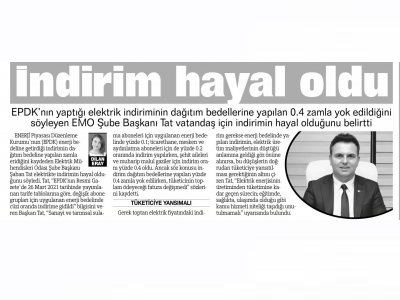 İNDİRİM HAYAL OLDU (ANTALYA EKSPRES-07.04.2021)