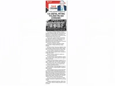 İLK DİJİTAL MİTİNG `FELAKETİN ADI ÇERNOBİL` (CEMİL CİĞERİM/ HEDEF HALK)