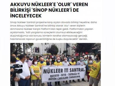 AKKUYU NÜKLEER`E `OLUR` VEREN BİLİRKİŞİ `SİNOP NÜKLEER`İ DE İNCELEYECEK (ANAMUREKSPRES.COM)