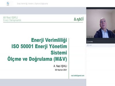 ENERJİ VERİMLİLİĞİ YÖNETİMİ, ÖLÇME VE DOĞRULAMA BAŞLIKLI WEBINAR DÜZENLENDİ
