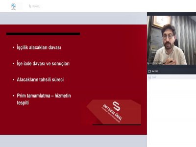 MÜHENDİSLİĞE YÖNELİK TEMEL İŞ HUKUKU BAŞLIKLI WEBINAR DÜZENLENDİ