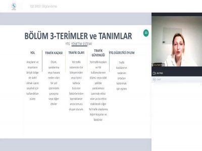 ISO 39001 BİLGİLENDİRME BAŞLIKLI WEBINAR DÜZENLENDİ