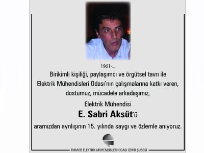 EYÜP SABRİ AKSÜTÜ ANIYORUZ