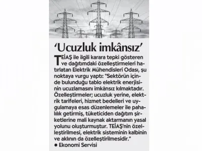 `UCUZLUK İMKANSIZ`  (CUMHURİYET)
