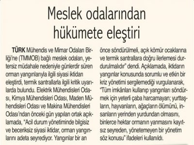 MESLEK ODALARINDAN HÜKÜMETE ELEŞTİRİ (9 EYLÜL İZMİR)
