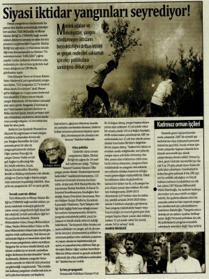 SİYASİ İKTİDAR YANGINLARI SEYREDİYOR! (YENİ YAŞAM)