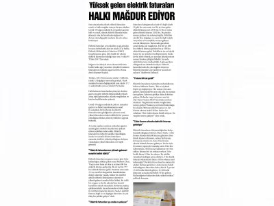 YÜKSEK GELEN ELEKTRİK FATURALARI HALKI MAĞDUR EDİYOR (GAZİANTEP TİME)
