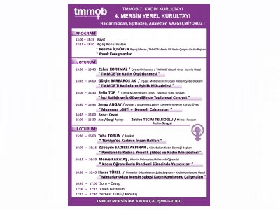 TMMOB 7.KADIN KURULTAYI 4.MERSİN YEREL KURULTAYI