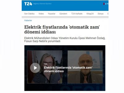 ELEKTRİK FİYATLARINDA `OTOMATİK ZAM` DÖNEMİ İDDİASI (T24.COM.TR)