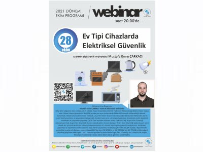 EV TİPİ CİHAZLARDA ELEKTRİKSEL GÜVENLİK BAŞLIKLI WEBINAR DÜZENLENECEK