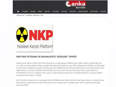 NKP`DEN İKTİDARA VE MUHALEFETE `NÜKLEER` TEPKİSİ (ANKAHABER.NET)