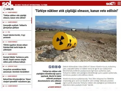 `TÜRKİYE NÜKLEER ATIK ÇÖPLÜĞÜ OLMASIN, KANUN VETO EDİLSİN!` (HABER.SOL.ORG.TR)