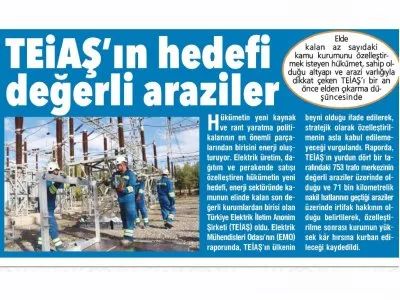 TEİAŞ`IN HEDEFİ DEĞERLİ ARAZİLER (KARADENİZ)
