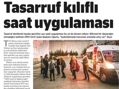 TASARRUF KILIFLI SAAT UYGULAMASI (BİRGÜN)
