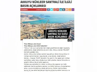 YİNE AKKUYU YİNE KAZA! YİNE AKKUYU YİNE KÖTÜ HABERLER! (MERSİNSİYASET.COM.TR)