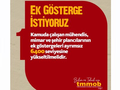 EMEĞİMİZE, MESLEĞİMİZE SAHİP ÇIKIYOR, ÇÖZÜM İSTİYORUZ: 
 <B>ÜCRETLER ERİDİ, EK GÖSTERGE YÜKSELTİLSİN</B>