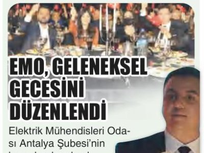EMO, GELENEKSEL GECESİNİ DÜZENLENDİ (ANTALYA GÜNDEM - 08.12.2021)