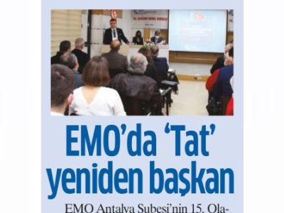 EMODA TAT YENİDEN BAŞKAN (AKDENİZ MANŞET-10.01.2022)