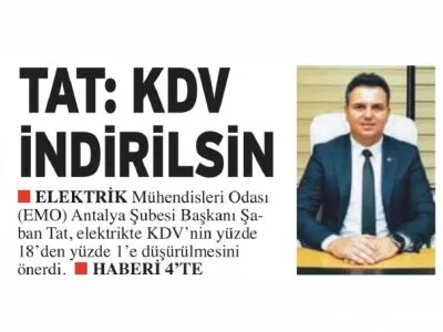 TAT : KDV İNDİRİLSİN (ANTALYA KÖRFEZ - 06.01.2022)