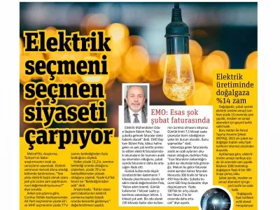 ELEKTRİK SEÇMENİ SEÇMEN SİYASETİ ÇARPIYOR (GAZETE PENCERE)