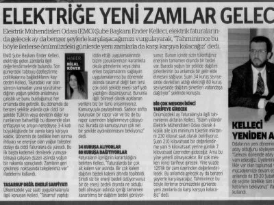``ELEKTRİĞE YENİ ZAMLAR GELECEK``ANADOLU GAZETESİ 10 ŞUBAT PERŞEMBE 2022
