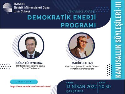 KAMUSALLIK ŞÖYLEŞİLERİ: <B>DEMOKRATİK ENERJİ PROGRAMI</B>