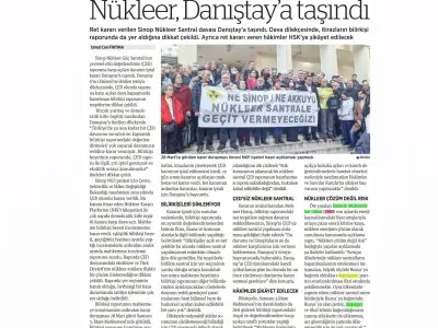 NÜKLEER, DANIŞTAY`A TAŞINDI (BİRGÜN)
