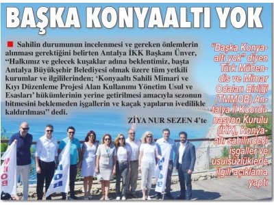 BAŞKA KONYAALTI YOK (AKDENİZ GERÇEK - 28.06.2022)