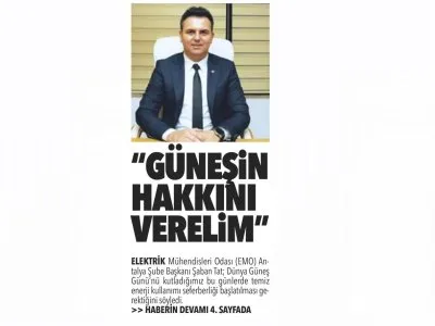 `GÜNEŞİN HAKKINI VERELİM` (ANTALYA YÜZYÜZE - 22.06.2022)