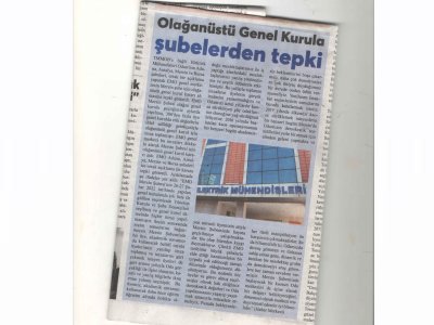 OLAĞANÜSTÜ GENEL KURULA ŞUBELERDEN TEPKİ